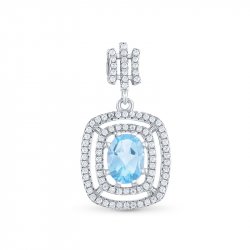 Подвеска Серебряные крылья (Арт.23knys1908-155_topaz_kubcirkonii)