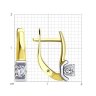 Серьги из желтого золота с фианитами (Арт.53-120-00802-1)