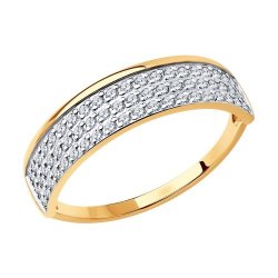 Кольцо из золота с фианитами (Арт.019105)