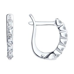 Серьги из серебра с фианитами (Арт.94020069)