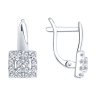 Серьги из серебра с фианитами (Арт.94021910)