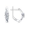 Серьги из серебра с фианитами (Арт.94022384)