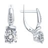 Серьги из серебра с фианитами (Арт.94022946)