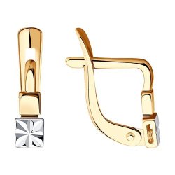 Серьги из золота с алмазной гранью (Арт.027749)