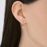Серьги золотые пробы 585 с топазом (Арт.729231)