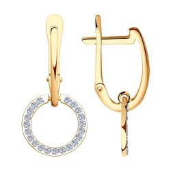 Серьги из золота с фианитами (Арт.029279)