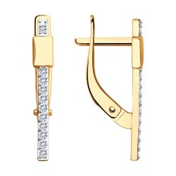 Серьги из золота с фианитами (Арт.029710)