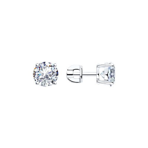 Серьги из серебра с фианитами (Арт.94025261)