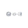 Серьги из серебра с фианитами (Арт.94025261)