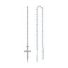 Серьги из серебра с фианитами (Арт.94025836)