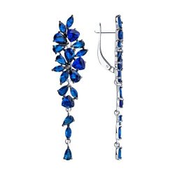 Серьги из серебра с фианитами (Арт.94026068)