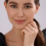 Кольцо из белого золота с бриллиантом выращенным (Арт.9010248-5)