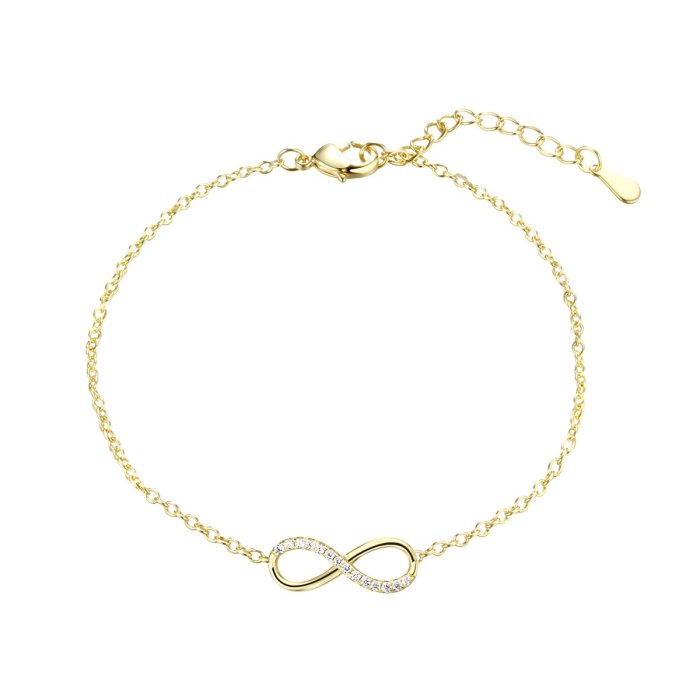 Браслет из серебра с фианитом (Арт.cz-b00029-x-l-x-x-w)