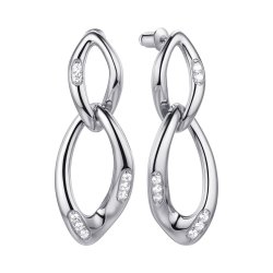 Серьги из серебра с фианитом (Арт.cz-e03074-x-w-x-x-w)