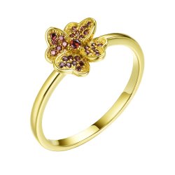 Кольцо из серебра с фианитом (Арт.cz-r00644-x-l-db-x-db)