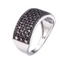 Кольцо серебряное с фианитами «Brown Shine» Fresh Jewelry (арт.CZ-R01595-X-WB-X-X-DB)