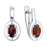 Серьги из серебра с гранатами (Арт.92025353)