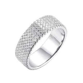 Кольцо с фианитами «Spark Line» из серебра 925 Fresh Jewelry (арт.MP-R00904-X-W-X-X-W)