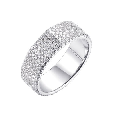 Кольцо с фианитами «Spark Line» из серебра 925 Fresh Jewelry (арт.MP-R00904-X-W-X-X-W)