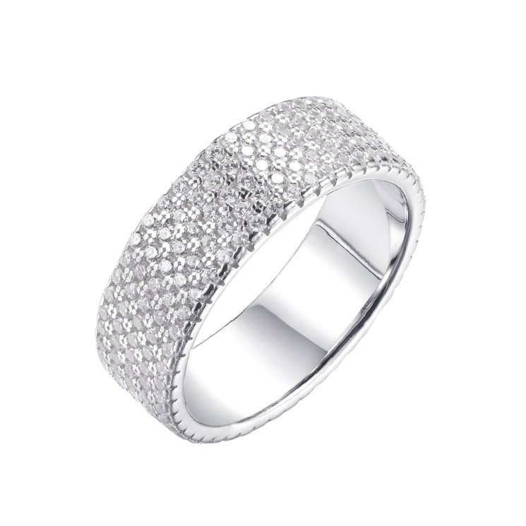 Кольцо из серебра с фианитом (Арт.mp-r00904-x-w-x-x-w)