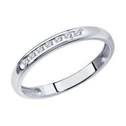 Кольцо из белого золота с бриллиантами (Арт.1012324-3)
