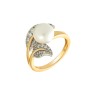 Кольцо серебряное с жемчугом и фианитами «Nautilus Grace» Fresh Jewelry (арт.PI-R2442-2-X-WL-PN-X-W)