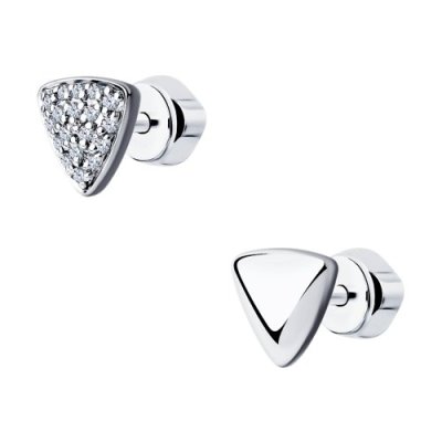 Серьги из белого золота с бриллиантами (Арт.1021432)