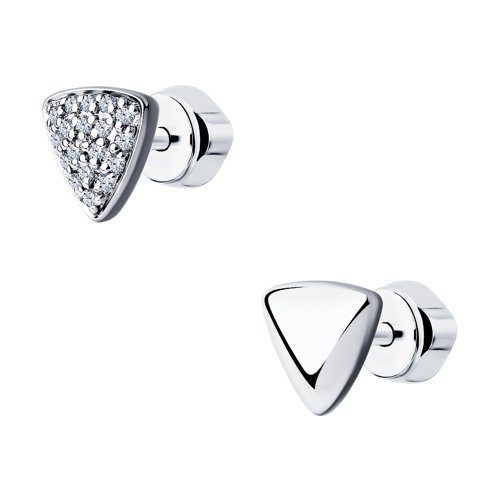 Серьги из белого золота с бриллиантами (Арт.1021432)