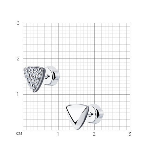 Серьги из белого золота с бриллиантами (Арт.1021432)