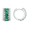 Серьги из серебра с ситаллами и фианитами (Арт.94-320-02192-1)