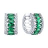 Серьги из серебра с ситаллами и фианитами (Арт.94-320-02192-1)