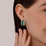 Серьги из серебра с ситаллами и фианитами (Арт.94-320-02192-1)