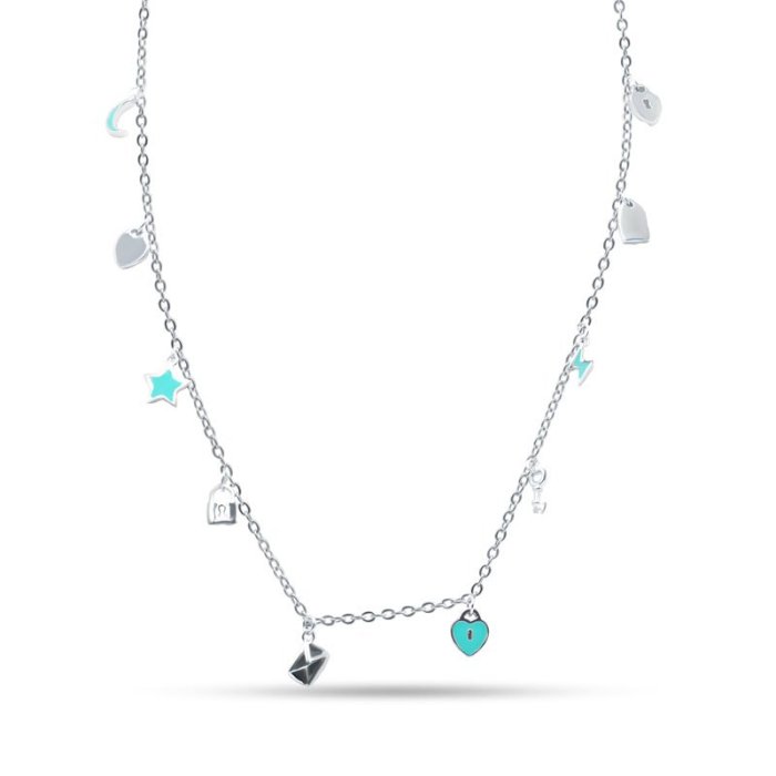 Ожерелье серебряное с эмалью «Крылья мечты» Myjewels (арт.051133880tm_jemal)