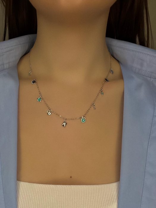 Ожерелье серебряное с эмалью «Крылья мечты» Myjewels (арт.051133880tm_jemal)