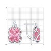 Серьги из серебра с ситаллом «Розовый Вернисаж» Соколов (арт.92021365)