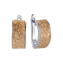 Серьги из серебра с фианитом (Арт.gl-e01771-x-w-g-x-w)