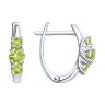 Серьги из серебра с хризолитами (Арт.92022936)