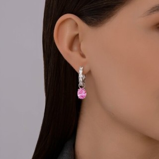 Серьги из серебра с фианитами «Розовый Шарм» SOKOLOV (арт.94026882)