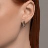Серьги из комбинированного золота с бриллиантами (Арт.1022251)