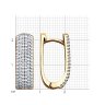 Серьги из золочёного серебра с фианитами (Арт.93-120-01762-1)