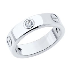 Кольцо из серебра с фианитами (Арт.94-110-02024-1)