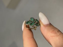 Кольцо из золота с бриллиантом и изумрудом (Арт.rg-32702_ko_dn_em_yg)