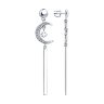 Серьги из серебра с фианитами (Арт.94023964)