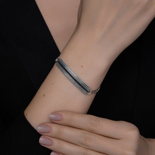 Браслет из серебра с фианитами (Арт.95-150-02153-1)