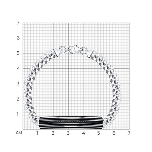 Браслет из серебра с фианитами (Арт.95-150-02153-1)