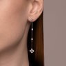 Серьги из серебра с фианитами (Арт.94026480)