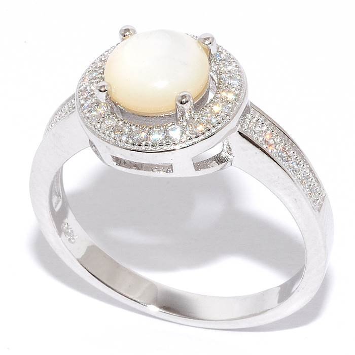 Кольцо Серебряные крылья (Арт.21qspmi01119a-19_perlamutr_kubcirkonii)