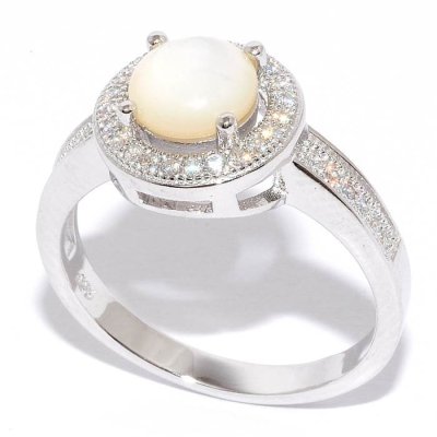 Кольцо Серебряные крылья (Арт.21qspmi01119a-19_perlamutr_kubcirkonii)