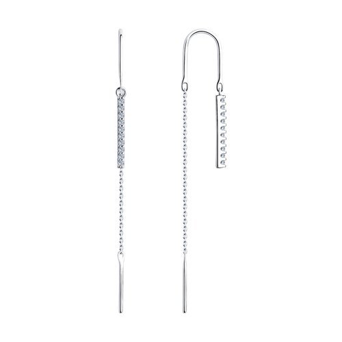 Серьги из серебра с фианитами (Арт.94-123-01502-1)