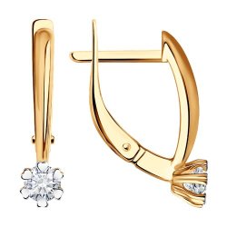 Серьги из золота с бриллиантами (Арт.51-220-01762-1)